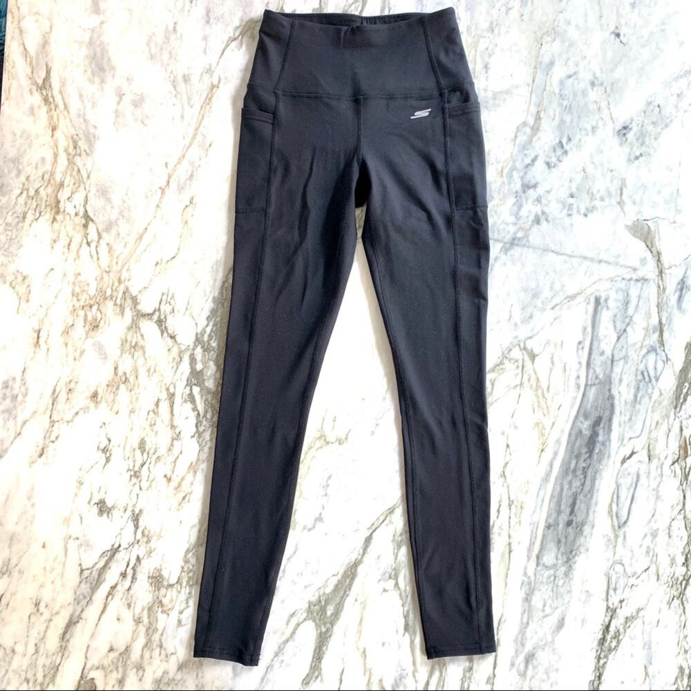 Skechers Womens GoWalk Athletic Casual Pocket Yoga Performance Leggings Black XS - Picture 3 of 6